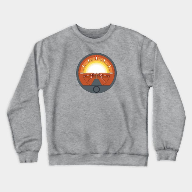 Attitude Indicator Sunset Crewneck Sweatshirt by Kassi Skye